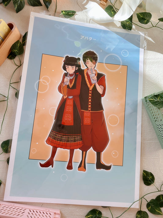 Hmong-ATLA Zuko & May Couple Poster Print by Fumibean