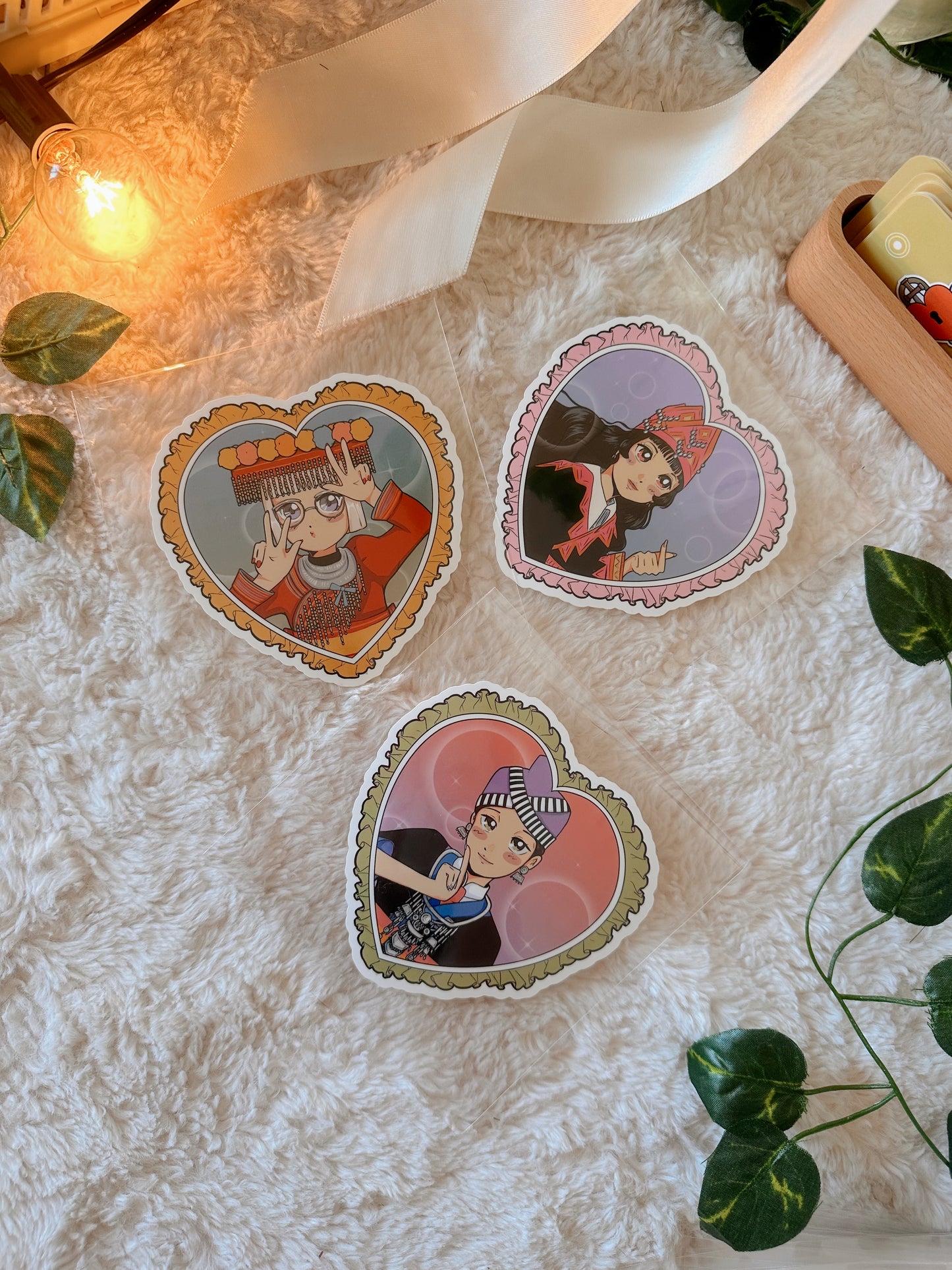Hmong Cuties 3 Piece Sticker Bundle by Fumibean