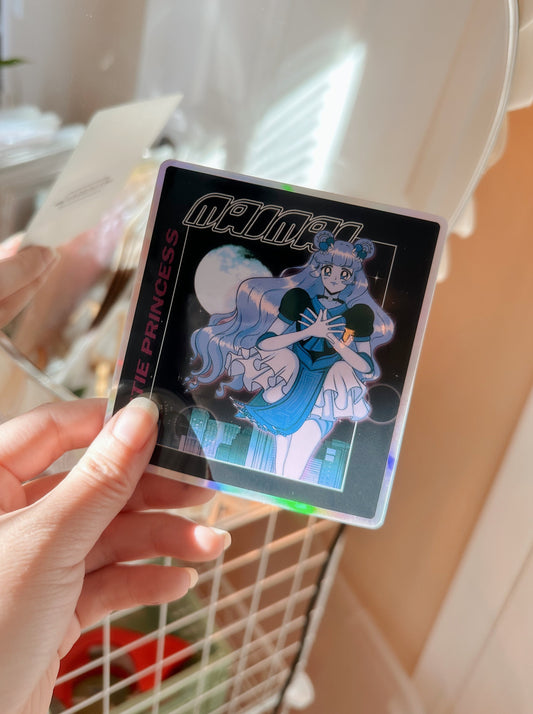 Hmong Princess MaiMai Moonscape Sticker By Fumibean