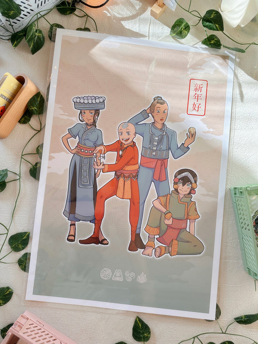 13"x19" Bender Hmong New Years poster by Fumibean