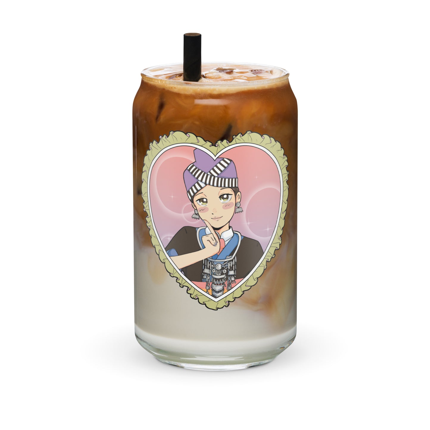 Pachia Ruffled Heart Hmong Cutie Can-shaped glass by Fumibean