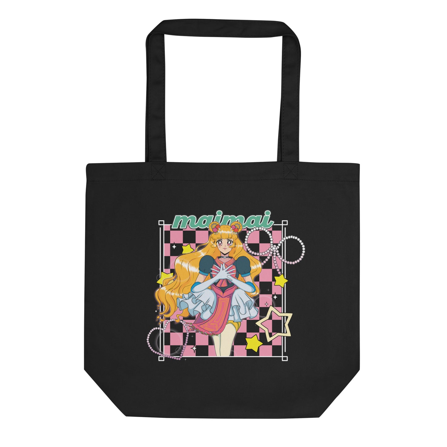 Princess MaiMai Checkered Eco Tote Bag by Fumibean