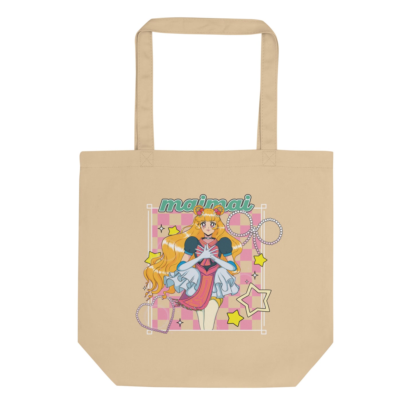Princess MaiMai Checkered Eco Tote Bag by Fumibean