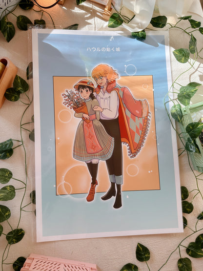 Hmong-anime Howl & Sophie Poster by Fumibean