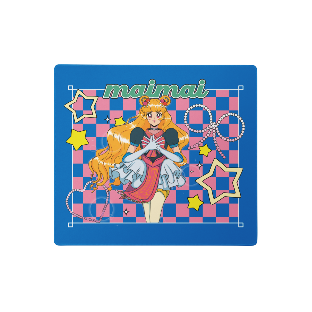 Princess MaiMai Checkered Gaming mouse pad by Fumibean