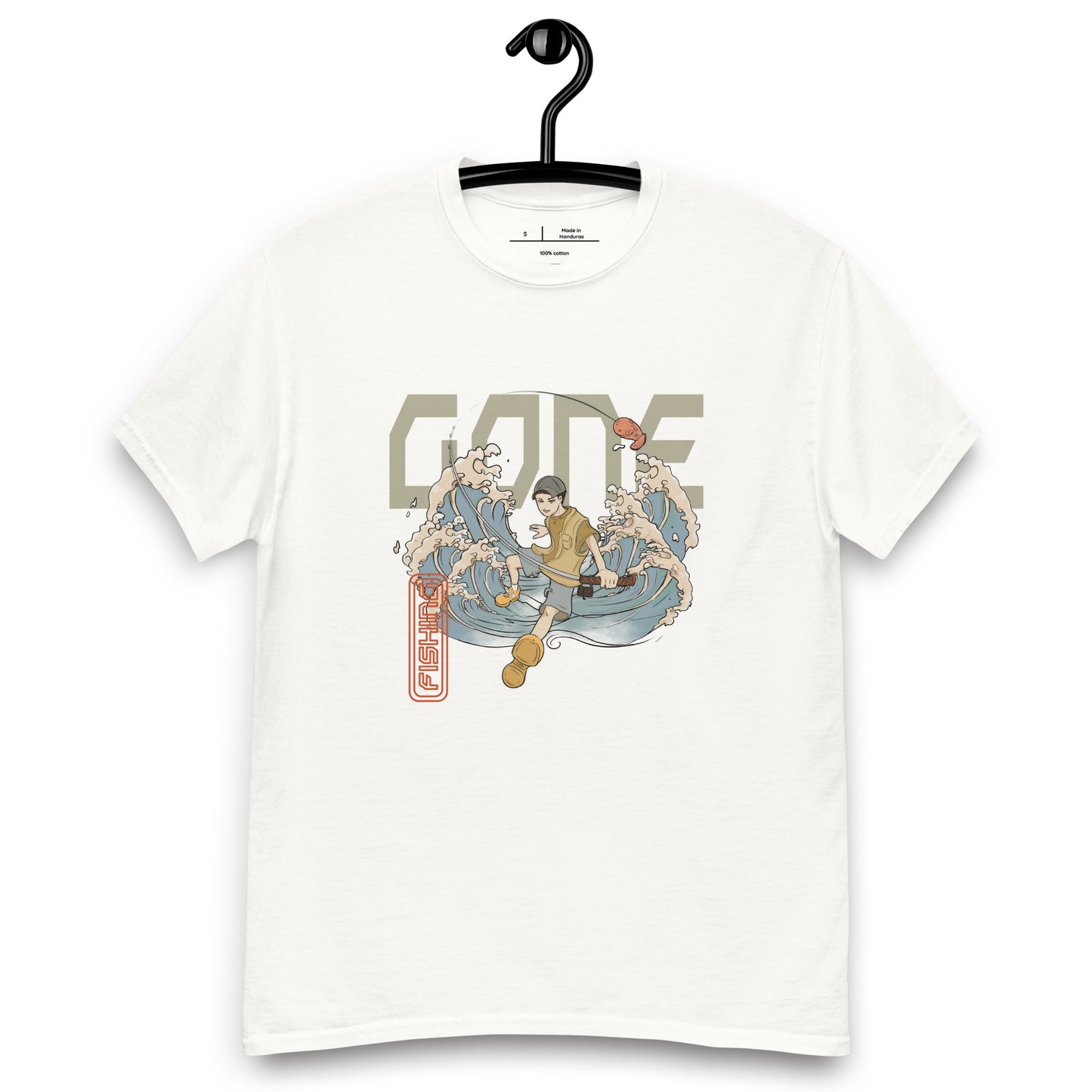 Gone Fishin Anime Unisex classic tee by Fumibean