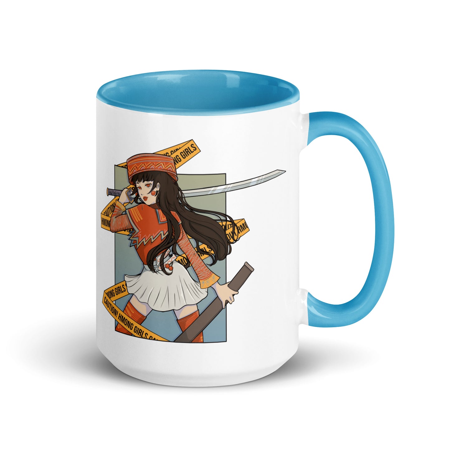 Red Hmong Fighter Girlie Mug By Fumibean