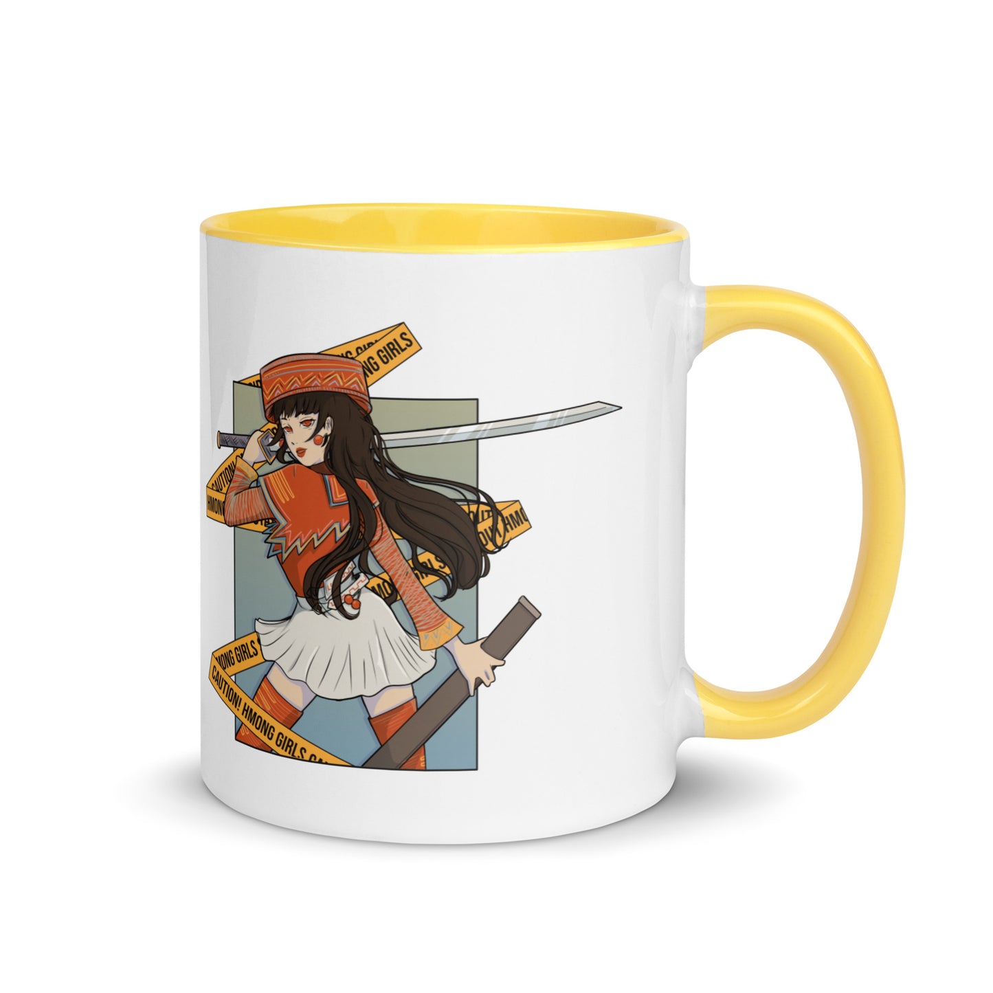 Red Hmong Fighter Girlie Mug By Fumibean