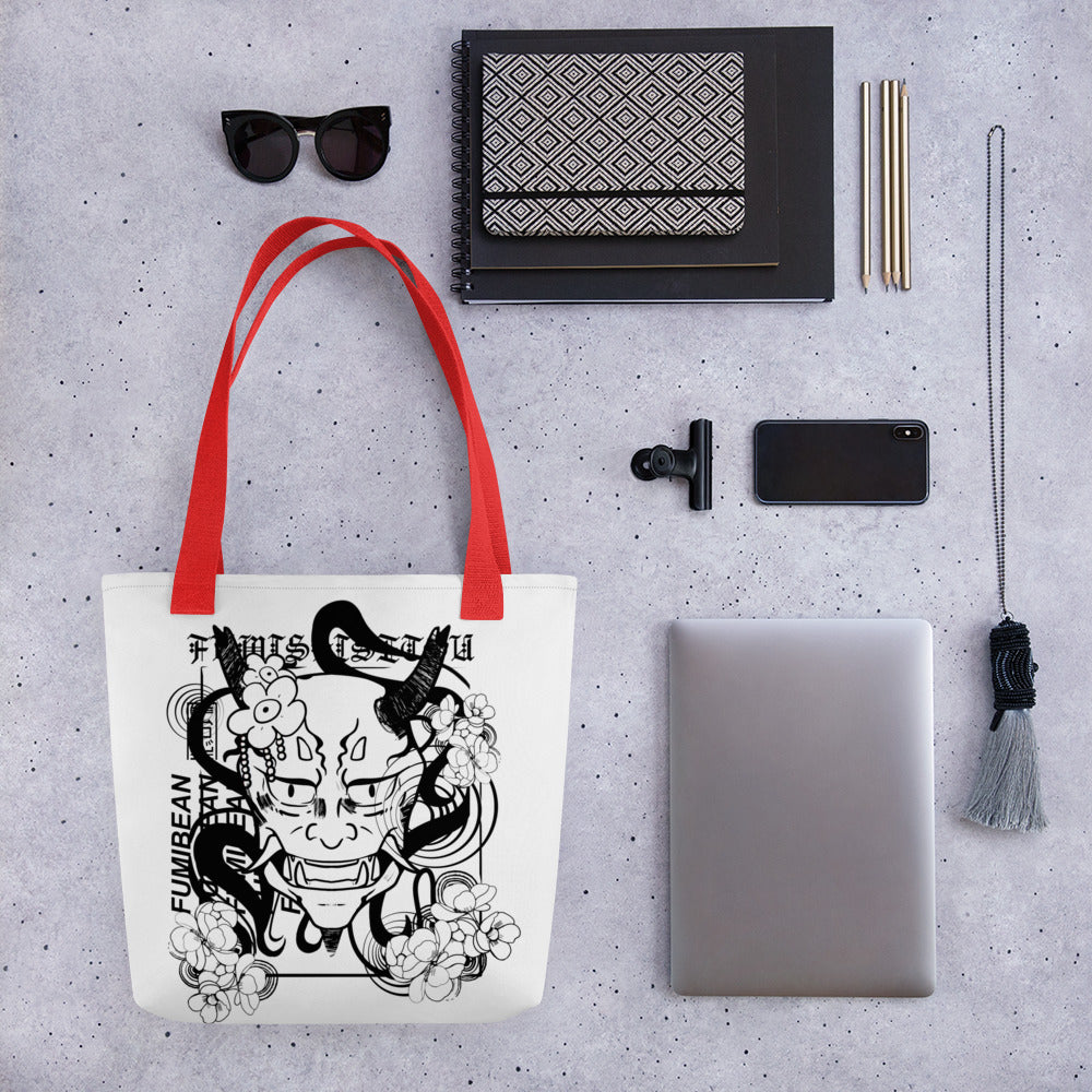 Flower Mask Tote bag by Fumibean