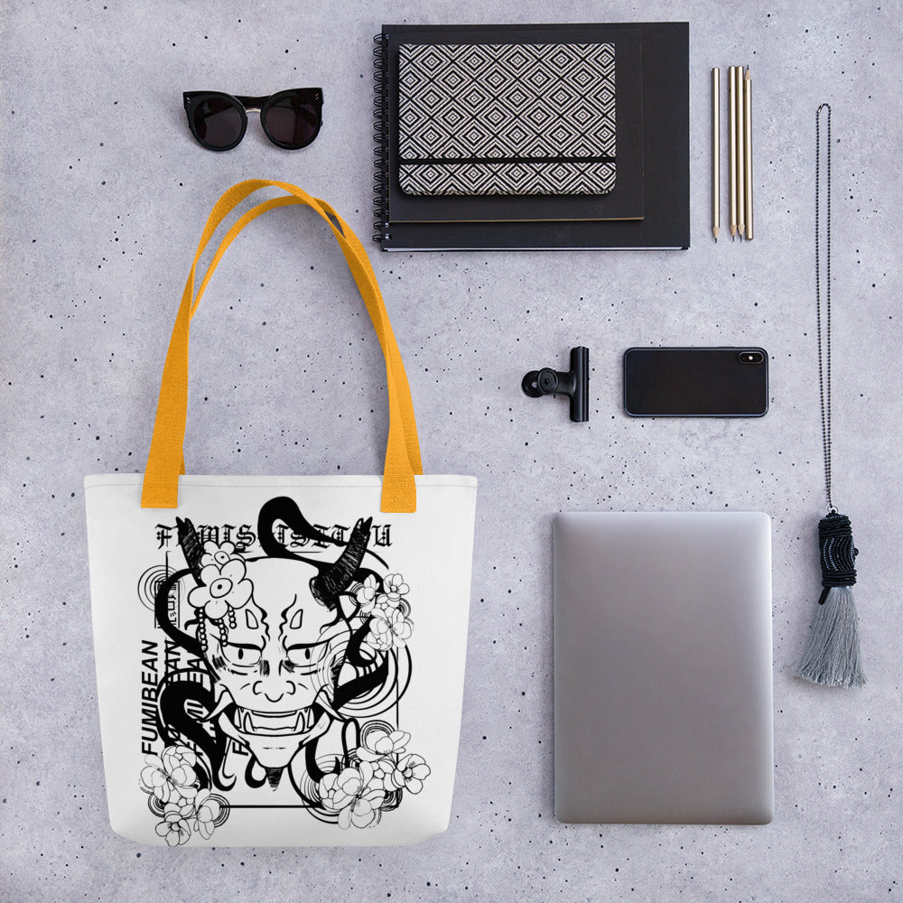 Flower Mask Tote bag by Fumibean